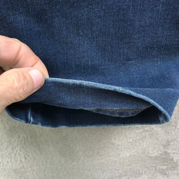 Levi's Womens Jeans Size 14S Mid Rise Skinny Leg Blue Dark Denim Casual Ankle - Picture 12 of 16